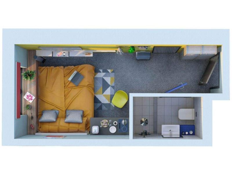 Новостройка-Студия, 14 м², 7/26 этаж