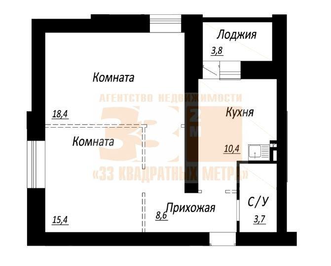 2-комнатная квартира, 60.4 м2
