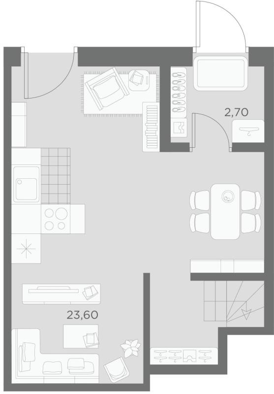 2-комнатная квартира, 89.8 м2
