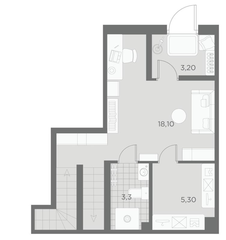 2-комнатная квартира, 128.4 м2