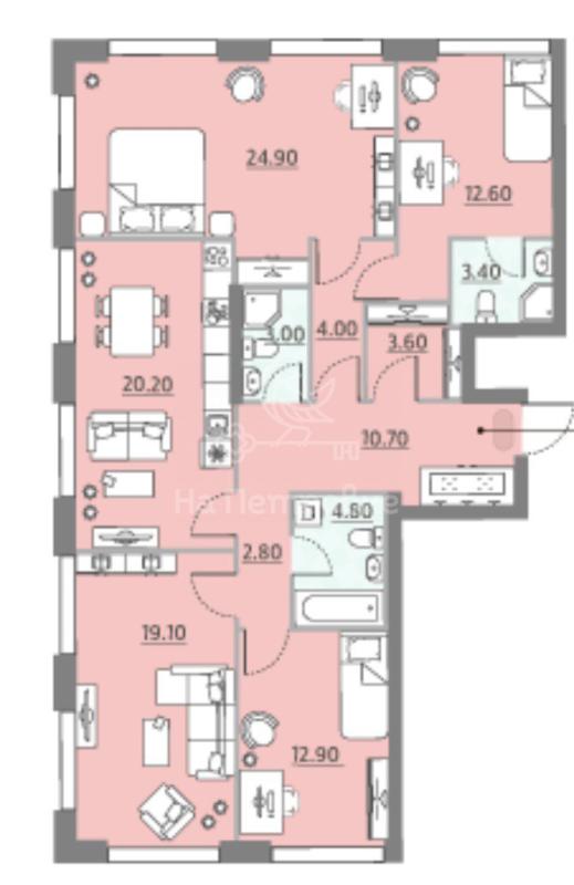 5-комнатная квартира, 120.7 м2