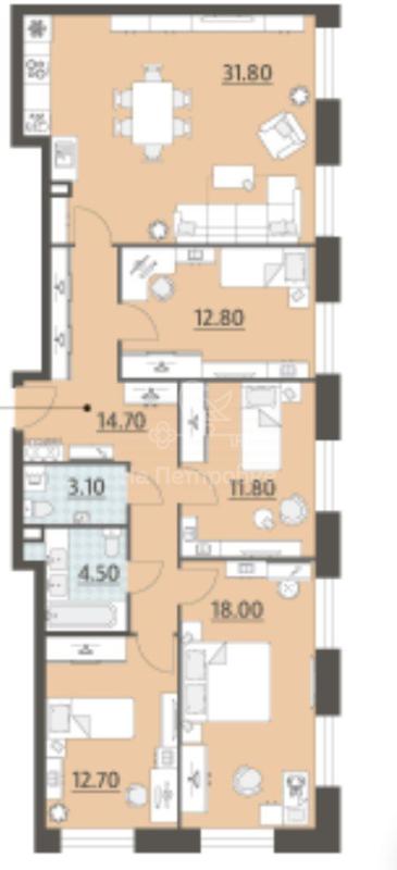 4-комнатная квартира, 109.4 м2