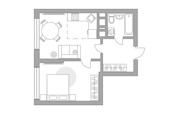 2-комнатная квартира, 40.5 м2