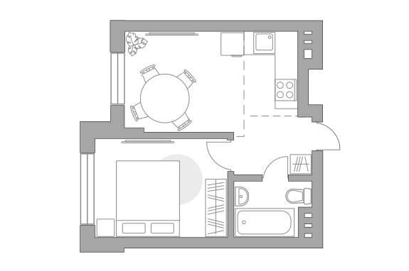 2-комнатная квартира, 32.4 м2