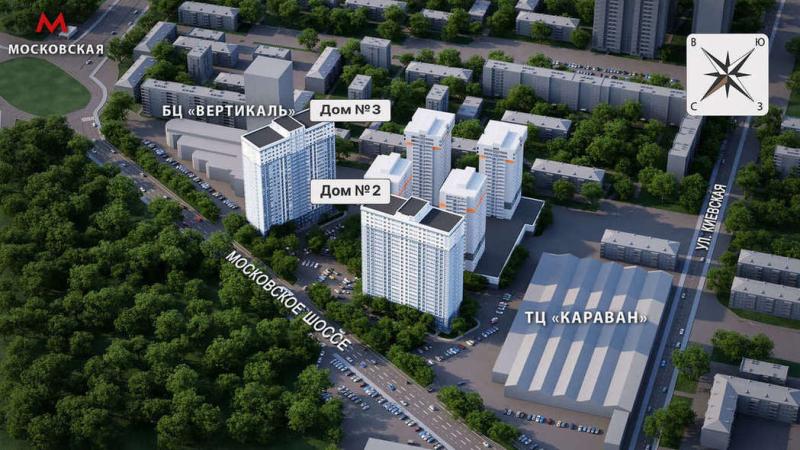 1-комнатная квартира, 48.57 м2