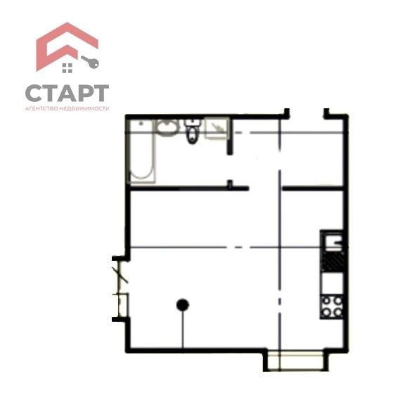 1-комнатная квартира, 34.5 м2