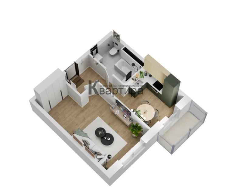 1-комнатная квартира, 39 м2
