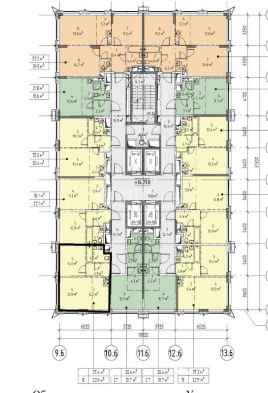 2-комнатная квартира, 37.4 м2