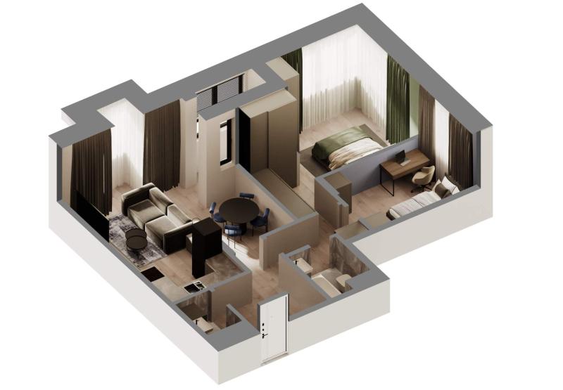 2-комнатная квартира, 74.1 м2
