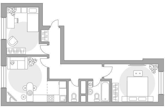 3-комнатная квартира, 56.44 м2