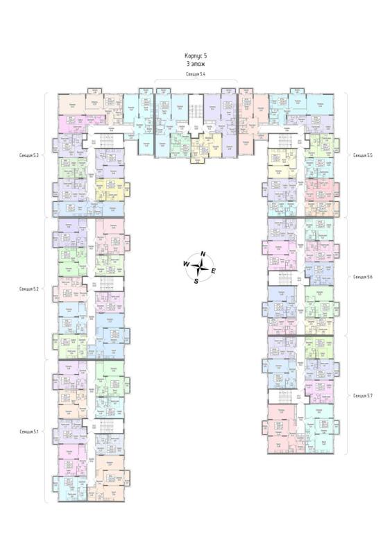 2-комн. квартира, 59.02 м², 3/4 этаж