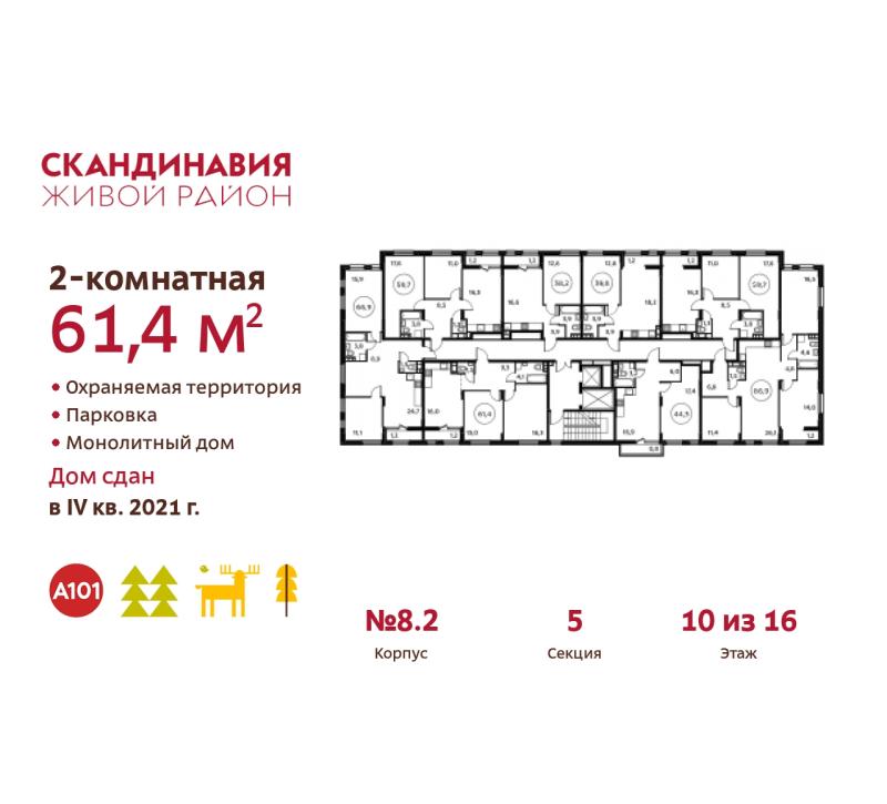 Новостройка, Москва, НАО, ЖК Скандинавия, Скандинавский б-р, 17. Фото 1