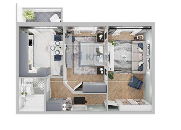 2-комн. квартира, 51 м², 2/9 этаж