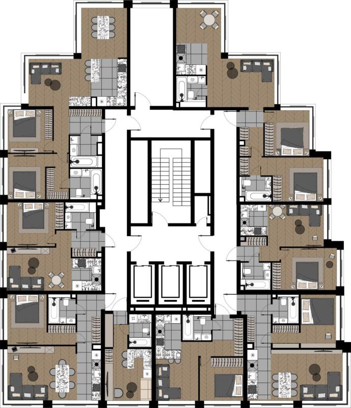 3-комн. квартира, 71 м², 12/16 этаж