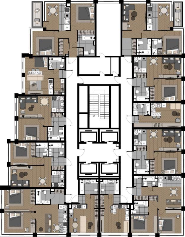 3-комн. квартира, 50 м², 13/25 этаж