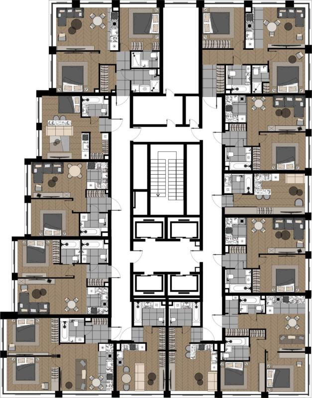 3-комн. квартира, 50 м², 12/25 этаж