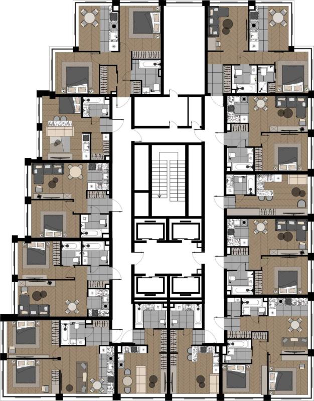 3-комн. квартира, 50 м², 15/25 этаж