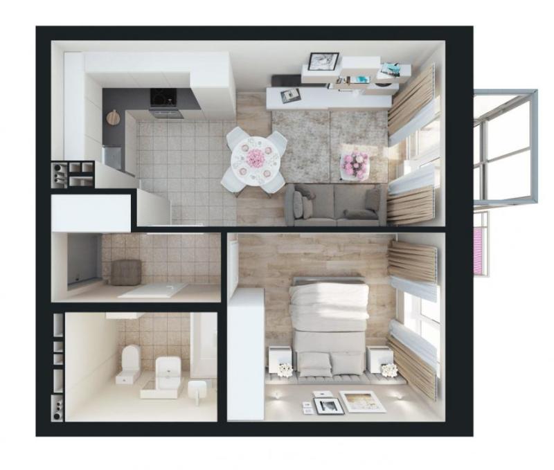 2-комн. квартира, 39 м², 8/19 этаж