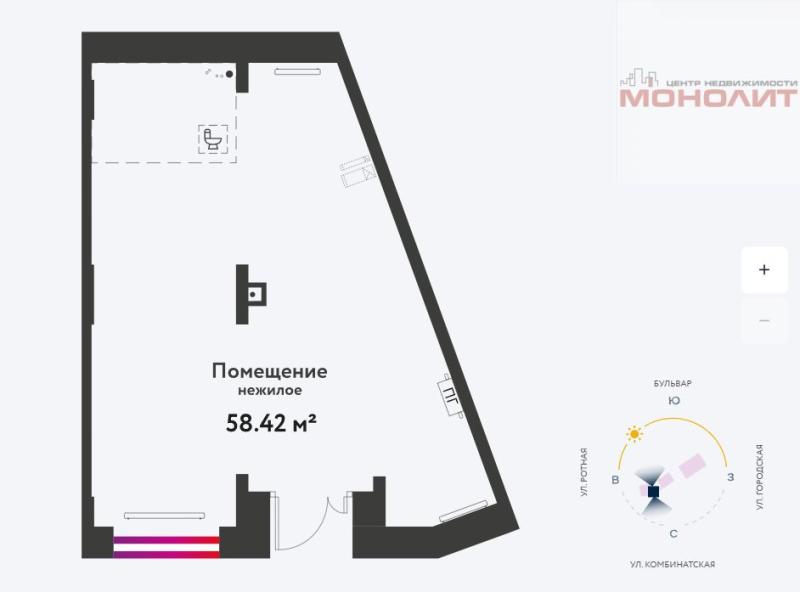 Торговая площадь, 58 м²