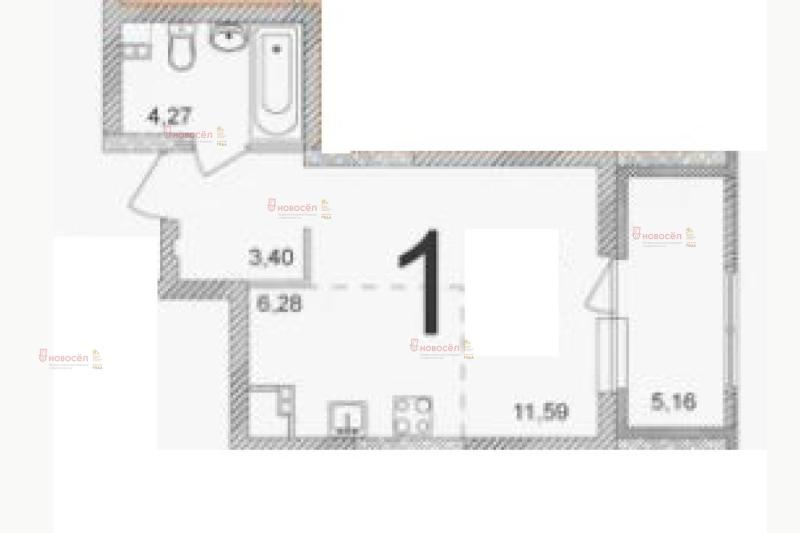 1-комнатная Квартира, 25 м2