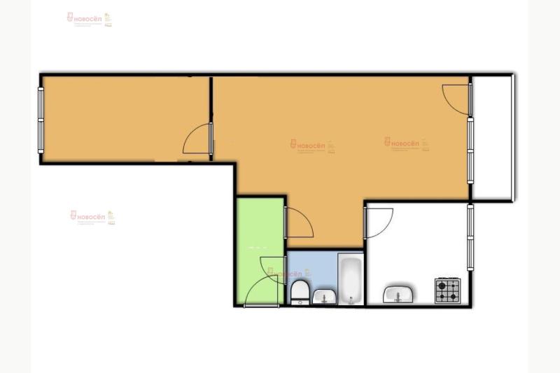 2-комнатная Квартира, 42.5 м2