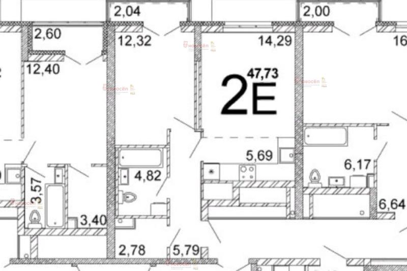 1-комнатная Квартира, 45 м2