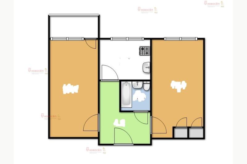 2-комнатная Квартира, 43 м2