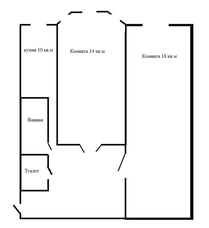 2-комнатная Квартира, 48 м2